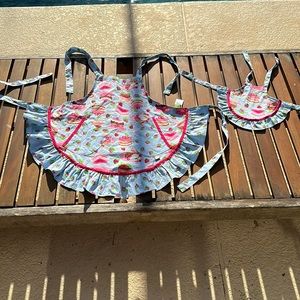 Doll and me matching child and doll apron